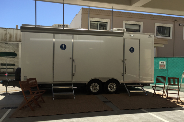 Major Event Trailers CMH New Parking Structure with Deluxe Portable Restroom Trailer 9 13 16