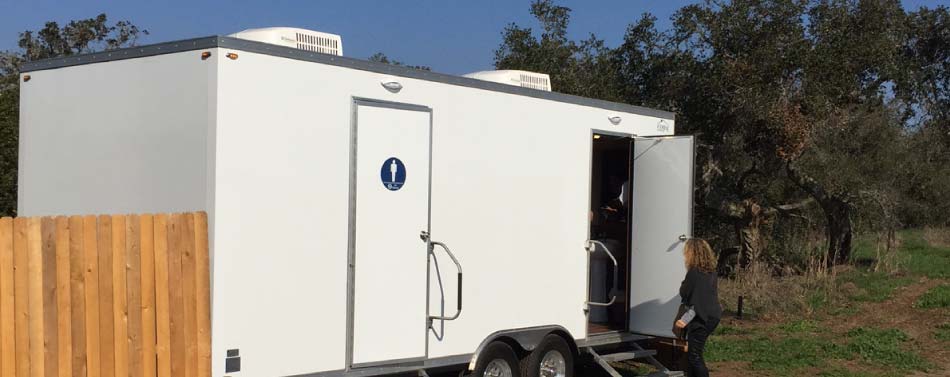 Major Event Trailers VIP Restroom at Santa Maria Wedding