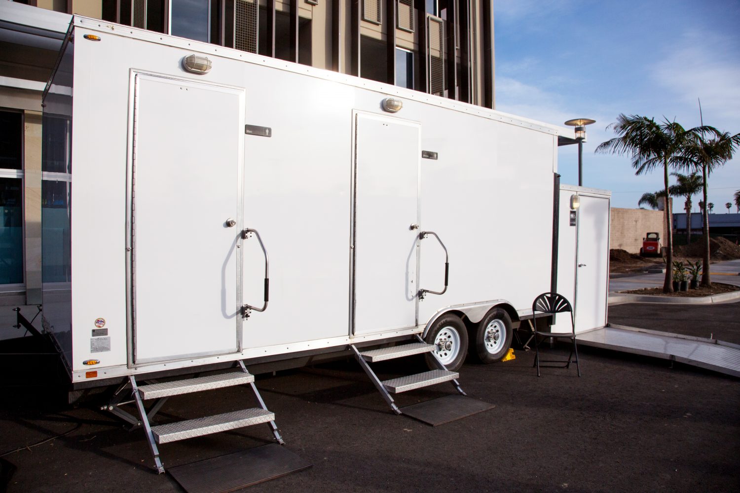 Renovations 1 Community Memorial Hospital Event renting our 8-Station ADA Restroom Trailer