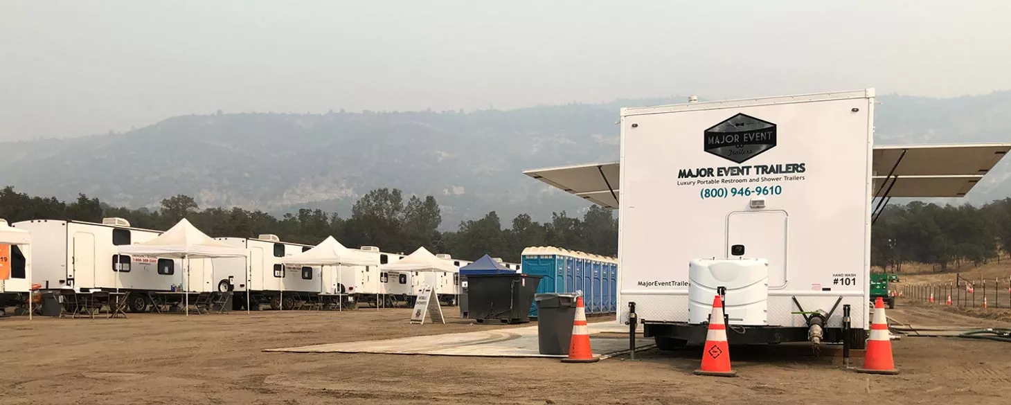 Major Event Trailers on Location at SCE Creek Fire