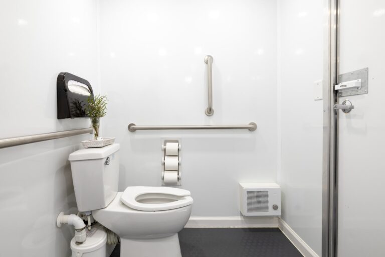 1-Station ADA Restroom & Shower Combo Trailer Rental - Interior View 4
