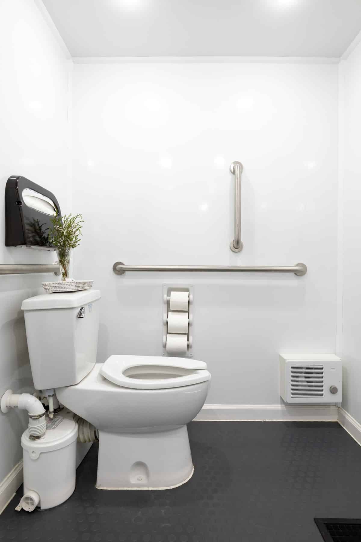 1-Station ADA Restroom & Shower Combo Trailer Rental – Interior View 5