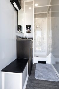 8 station shower trailer for rent 8 stall interior view 10