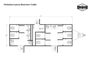 10 Station Luxury Restroom Trailer Diagram