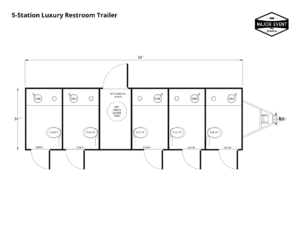 5 Station Luxury Restroom Trailer Diagram