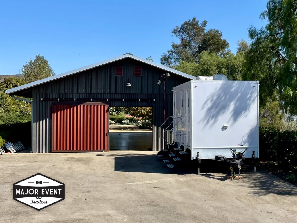 Santa Barbara 6 Luxury Restroom Trailer Rental at Private Estates